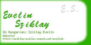evelin sziklay business card